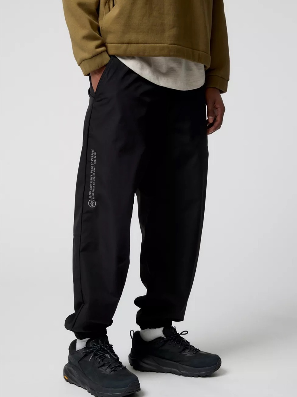 Alpha Industries Black Belted Jogger Pants NWT